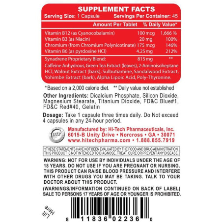 Hi-Tech Pharmaceuticals - Synadrene